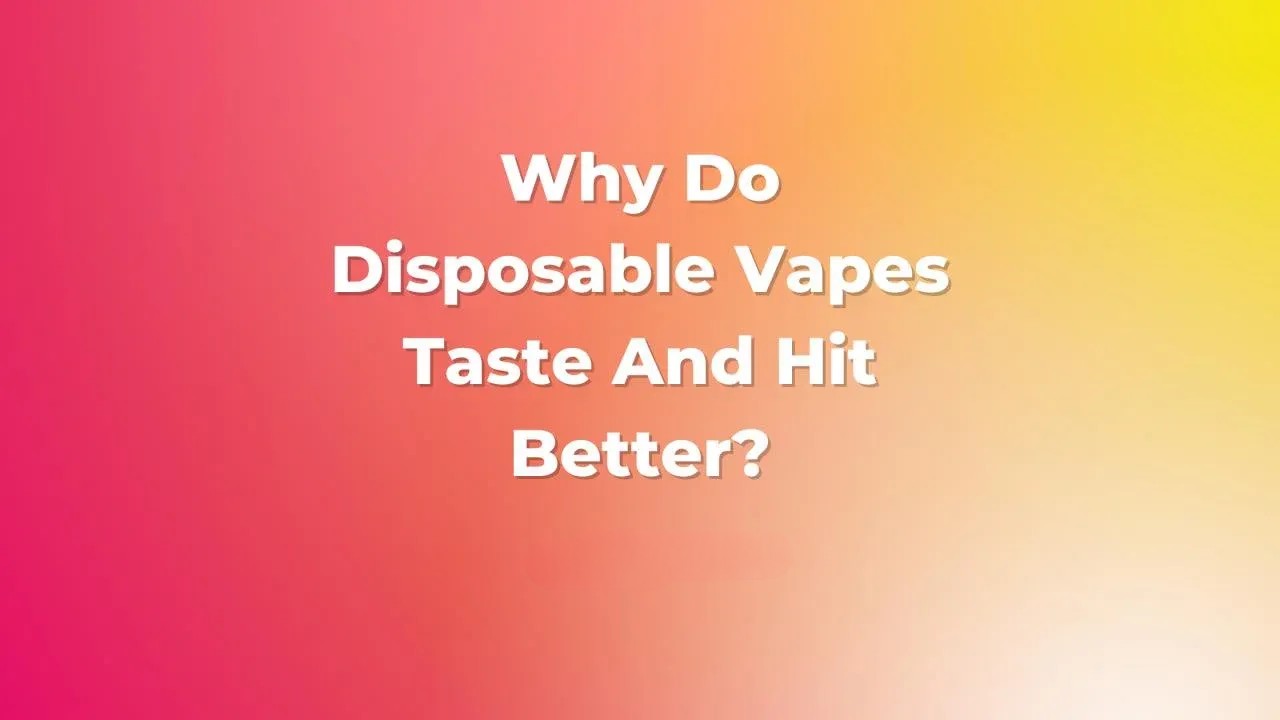 Why Do Disposable Vapes Taste & Hit Better?