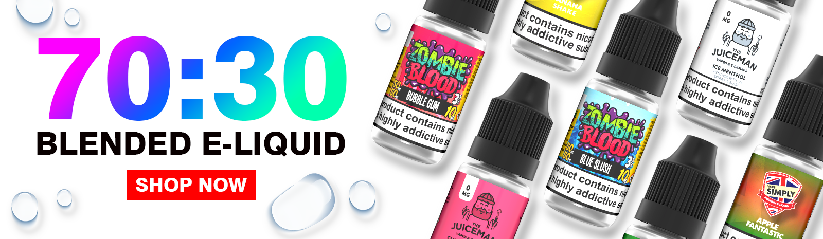 70/30 Blended E-liquids 
