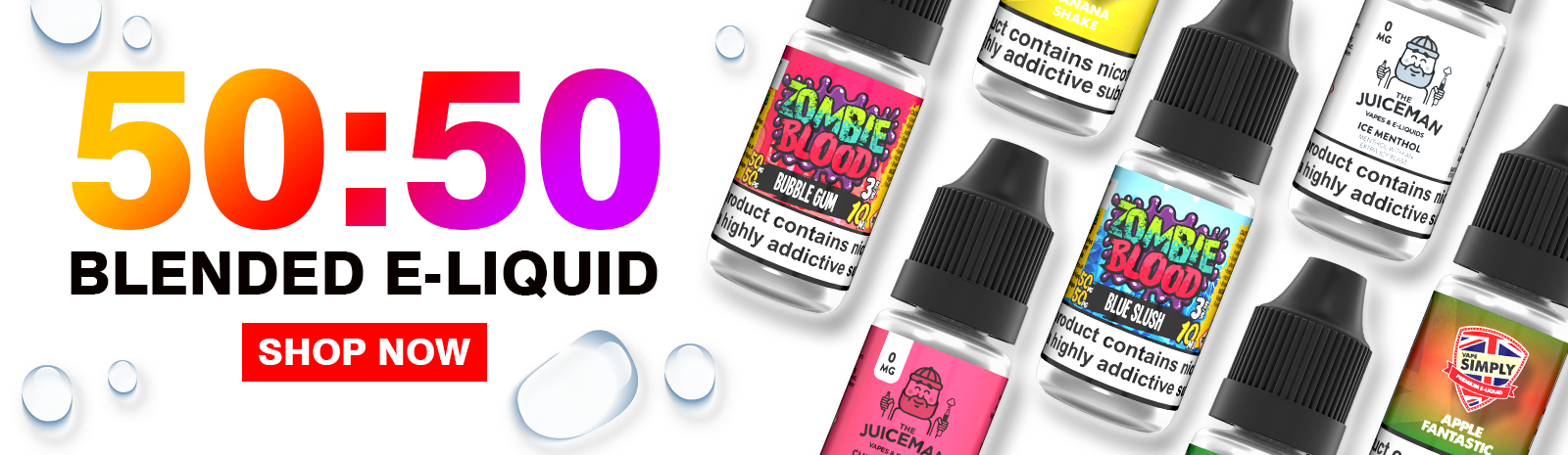 50/50 Blended E-liquids 
