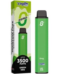 Green NRG - Kingston 3500 puff Vape Disposable  0mg
