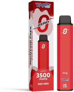 Red NRG - Kingston 3500 puff Vape Disposable  0mg 