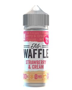 Mr Waffle Strawberry & Cream e-liquid 100ml shortfill 